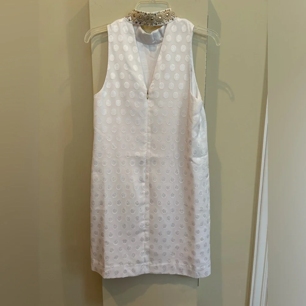 Lilly Pulitzer Foil Printed Polka Dot Resort White Brandi Shift - Picture 2 of 4